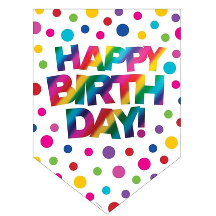 Rainbow Foil Birthday Door Sign - Party Expo