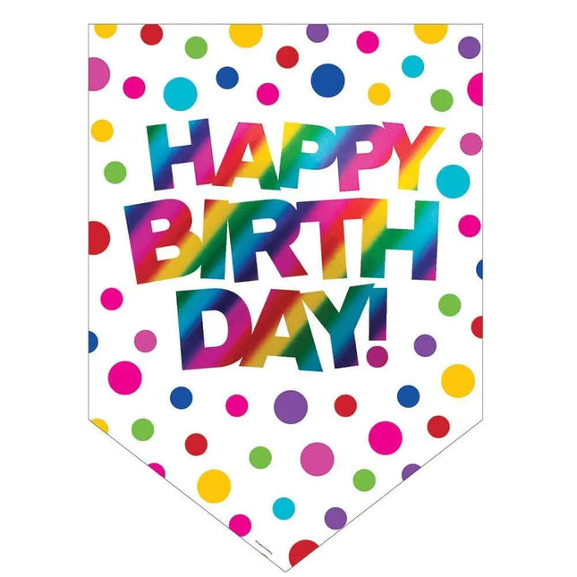 Rainbow Foil Birthday Door Sign - Party Expo