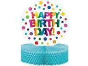 Rainbow Foil Birthday Honeycomb Centerpiece - Party Expo