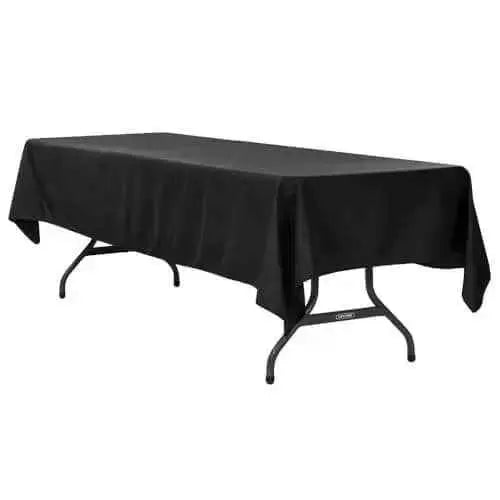 Rectangle Fabric Tablecloth - Black Party Expo  