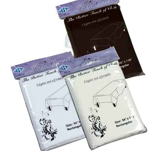 Rectangle Fabric Tablecloth - Black Party Expo  