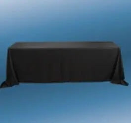 Rectangle Polyester Tablecloth Full Drop Black - 90" x 132" Party Expo  