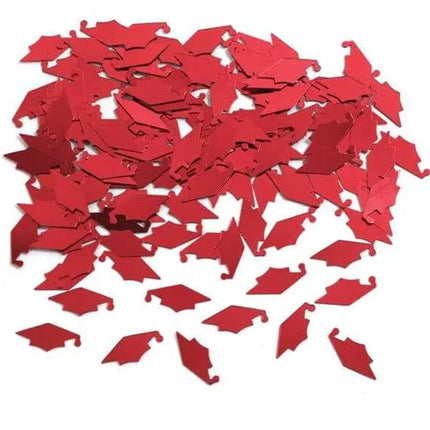 Red Mortarboards Graduation Confetti (1ct) - Party Expo