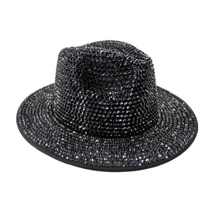 Rhinstone Hat - Black - Party Expo