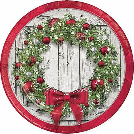 Rustic Wreath - 9" Dinner Plates Party Expo  