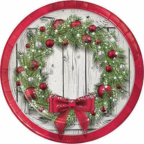 Rustic Wreath - 9" Dinner Plates Party Expo  