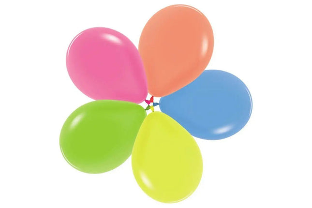 Sempertex - 5" Neon Assortment Latex Balloons (50pcs) Party Expo  