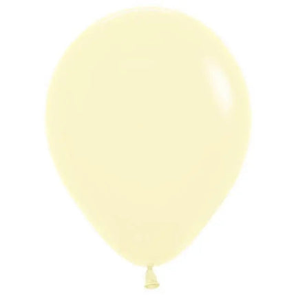 Sempertex - 5" Pastel Matte Yellow Latex Balloons (100pcs) Party Expo  