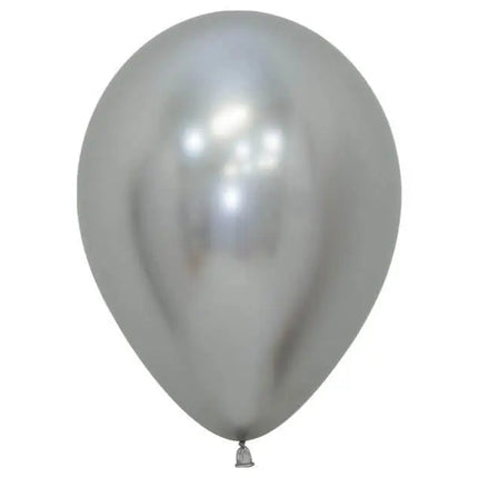 Sempertex - 5" Reflex Silver Latex Balloons (100pcs) Party Expo  