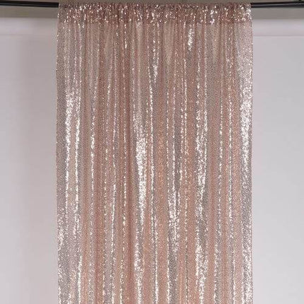 Sequin Backdrop Curtain Rose Gold 5ft. x 10ft. - Party Expo