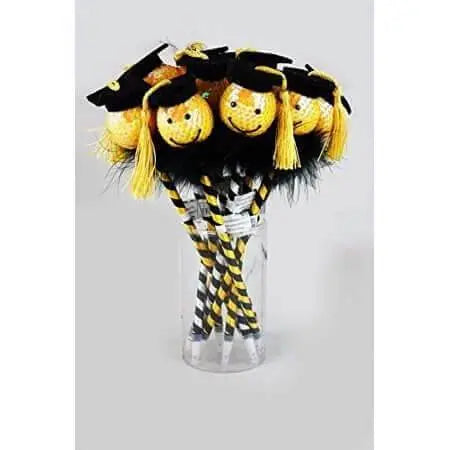 Sequin Happy Face Pen with Grad Hat (1ct) - Party Expo