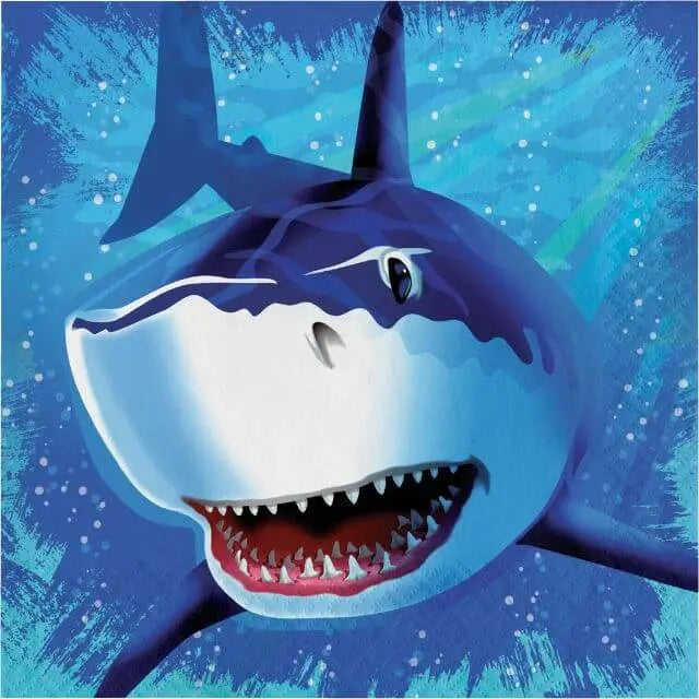 Shark Splash Lunch Napkins (16ct) - Party Expo