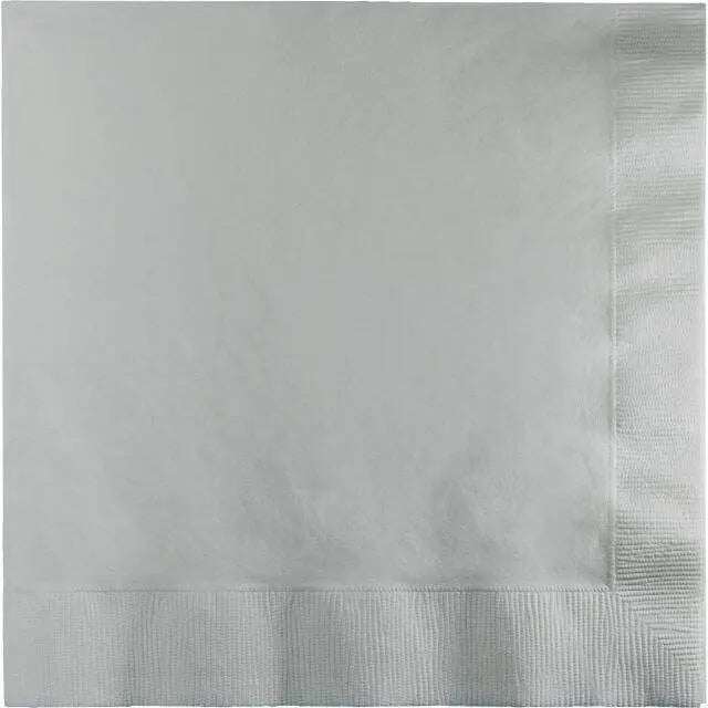 Shimmering Silver Lunch Napkins - Party Expo