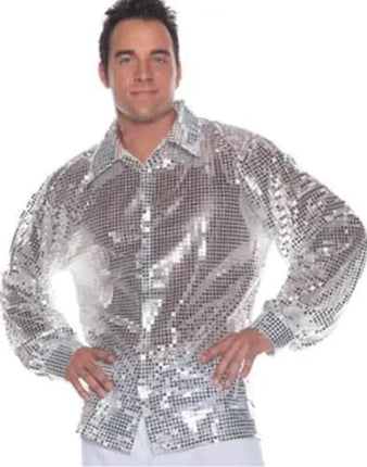 Silver Sequin Shirt (One Size fits Most) - Party Expo