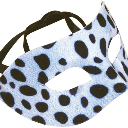 Snow Leopard Half Mask - Black & White - Party Expo