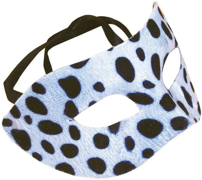 Snow Leopard Half Mask - Black & White - Party Expo