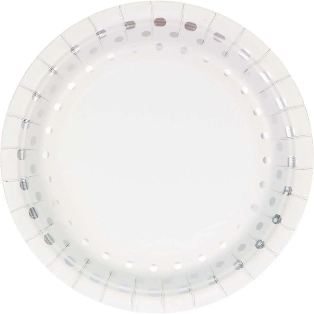 Sparkle & Shine - 7" Dessert Plates - Silver Party Expo  