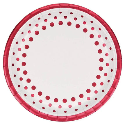 Sparkle & Shine - 9" Dinner Plates - Ruby Party Expo  