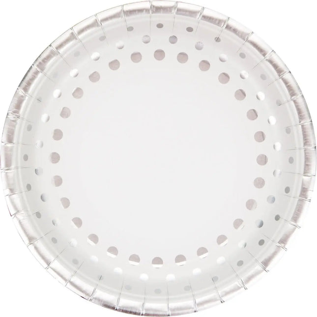 Sparkle & Shine - 9" Dinner Plates - Silver Party Expo  