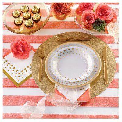 Sparkle & Shine - Banquet Foil Plates - Gold - Party Expo