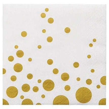 Sparkle & Shine Gold Beverage Napkins - Party Expo
