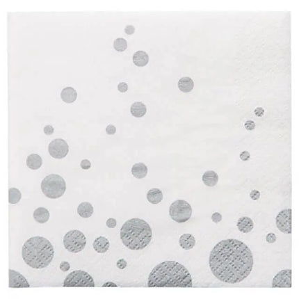 Sparkle & Shine Silver Beverage Napkins - Party Expo