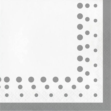Sparkle & Shine Silver Lunch Napkins - Party Expo