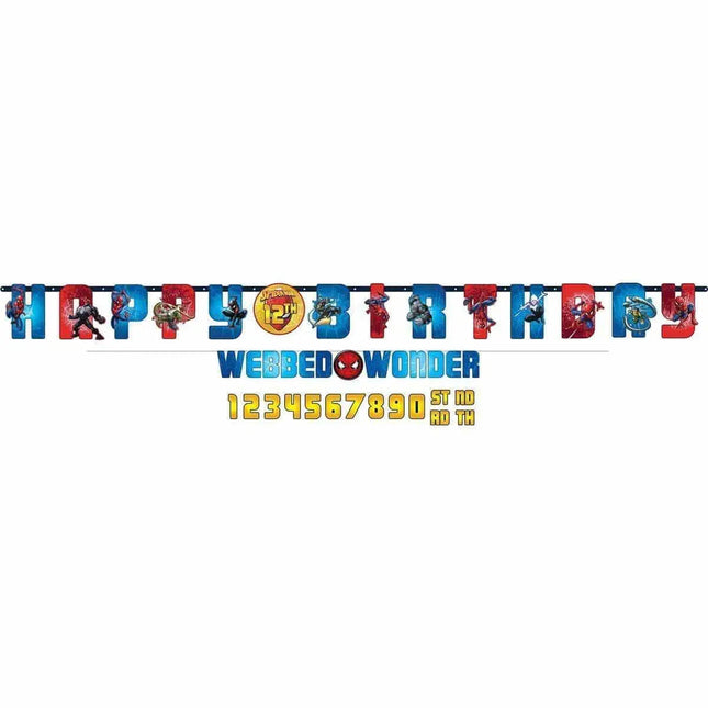 Spiderman - Jumbo Letter Banner Kit - Party Expo