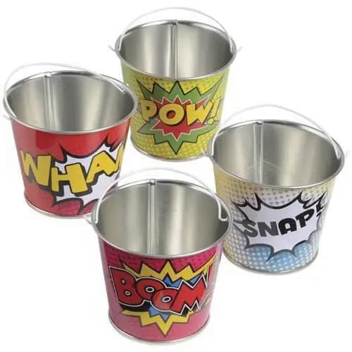 Superhero Mini Buckets (1 count) - Party Expo