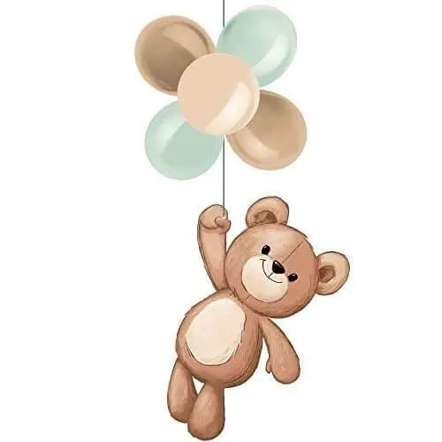 Teddy Bear Hanging Decor with Latex Balloons - Party Expo