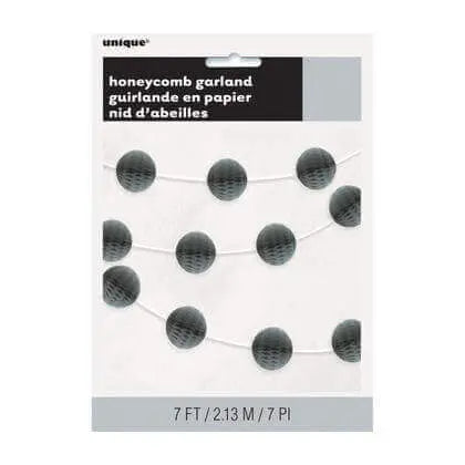 Tissue Paper Honeycomb Ball Garland Silver 7" Party Expo  