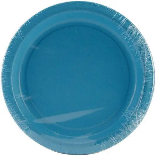 Touch of Color - 7" Premium Strength Dessert Plates - Bermuda Blue Turquoise Party Expo  