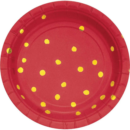 Touch of Color - 7" Premium Strength Dessert Plates - Classic Red Party Expo  