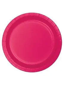 Touch of Color - 7" Premium Strength Dessert Plates - Hot Magenta Party Expo  