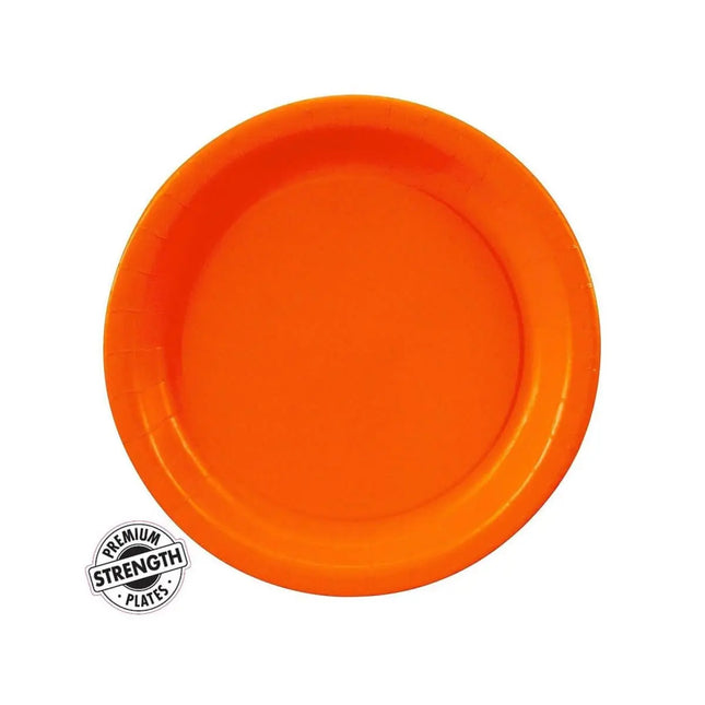 Touch of Color - 7" Premium Strength Dessert Plates - Sunkissed Orange Party Expo  