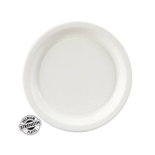 Touch of Color - 7" Premium Strength Dessert Plates - White Party Expo  
