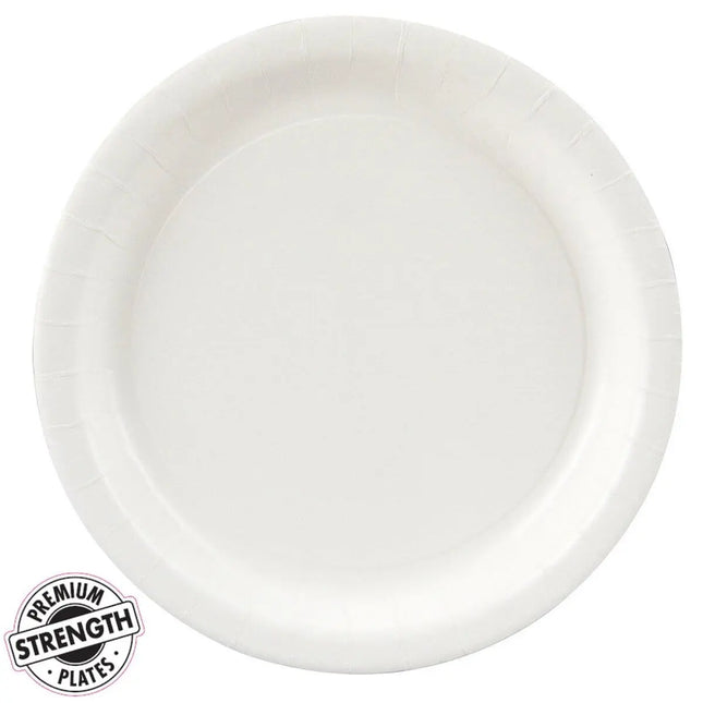 Touch of Color - 9" Premium Strength Dinner Plates - White Party Expo  