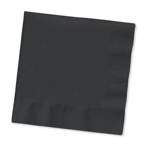 Touch of Color - Black Velvet Beverage Napkins (50ct) - Party Expo