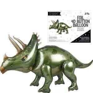 Triceratops Dinosaur 4D Button Air Inflate Party Expo  