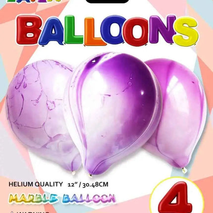 Trico 12" Marble Lavender Latex - 4 count Party Expo  