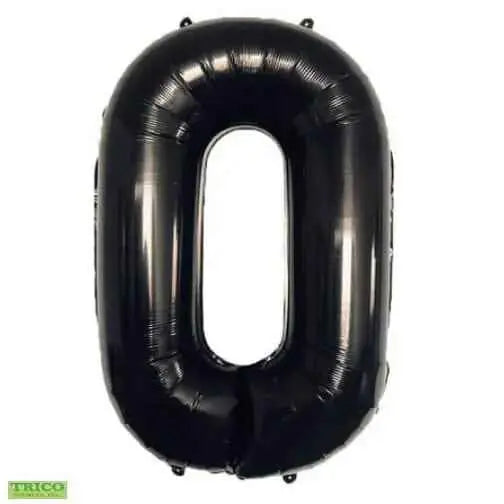Trico - 34" Number '0' Mylar Balloon - Black Party Expo  