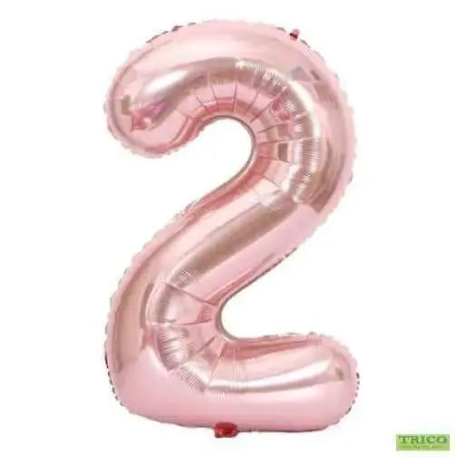 Trico - 34" Number '2' Mylar Balloon - Rose Gold Party Expo  
