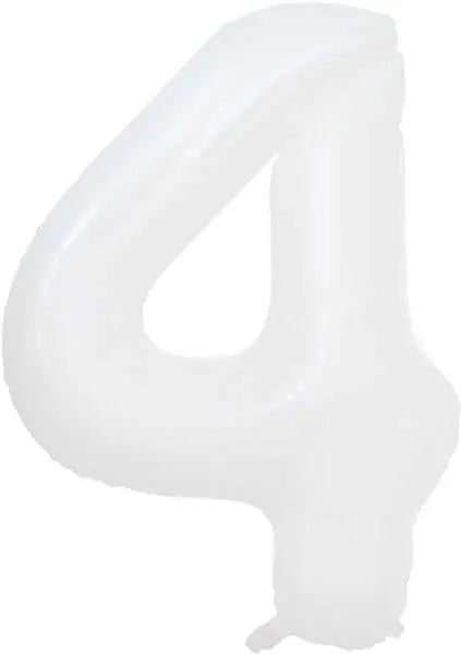 Trico - 34" Number '4' Mylar Balloon - White Party Expo  