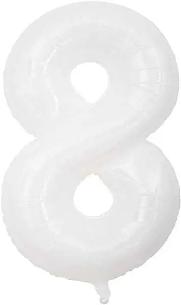 Trico - 34" Number '8' Mylar Balloon - White Party Expo  