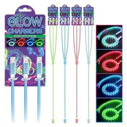 Triple USB Glowing Charging Cable for iPhone - Party Expo