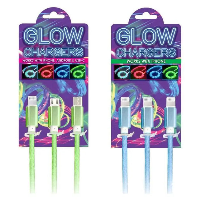 Triple USB Glowing Charging Cable for iPhone - Party Expo