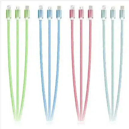 Triple USB Glowing Charging Cable for iPhone - Party Expo