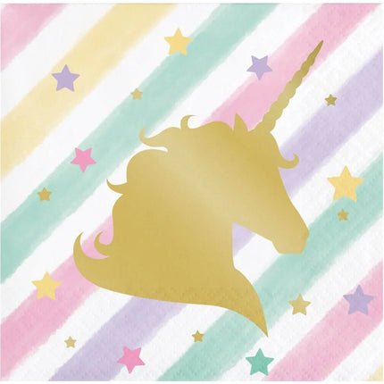 Unicorn Sparkle Beverage Foil Stamp Napkin - Party Expo