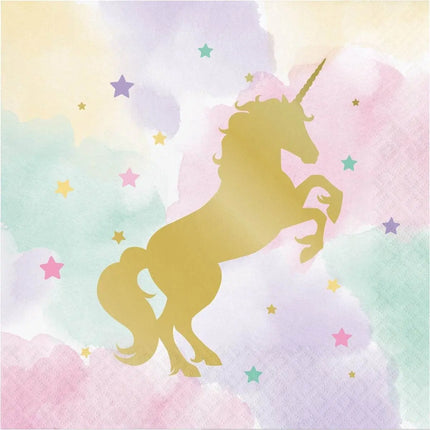 Unicorn Sparkle Lunch Foil Stamp Napkins - Party Expo