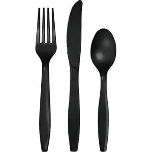 Value Black Velvet Assorted Cutlery - Party Expo